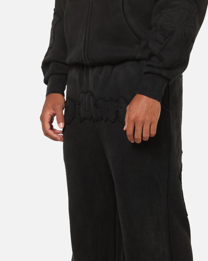 Ed Hardy Fray Track Pants Black
