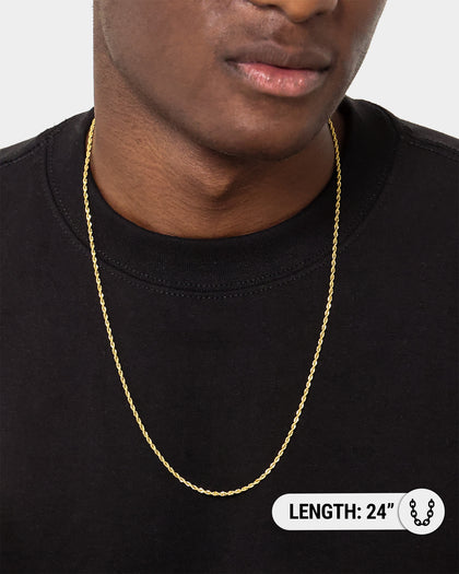 NXS 2mm Rope Necklace Gold