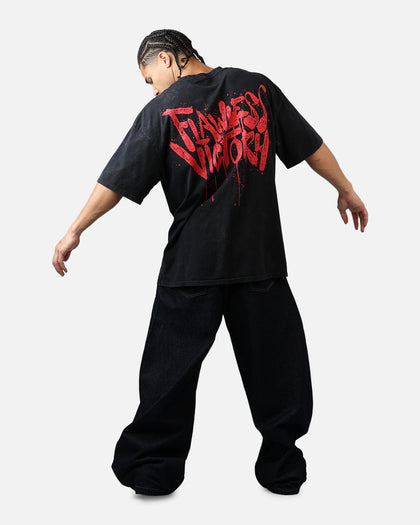 73Studio X Mortal Kombat Flawless Victory T-Shirt Black Acidwash
