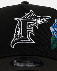 New Era Florida Marlins 'Blue Rose' 9FORTY A-Frame Snapback Black/Blue