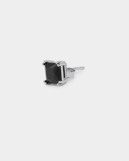 Saint Morta Square Cut Earrings Iced Black