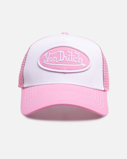 Von Dutch Pink & White Trucker Snapback Pink