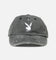 Playboy Distressed Vintage Strapback Dad Hat Black
