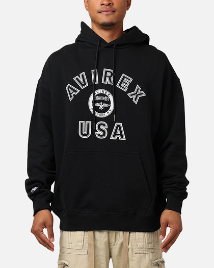Avirex Stadium Hoodie Black