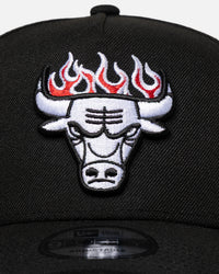 New Era Chicago Bulls 'Flame Logo' 9FORTY A-Frame Snapback Black