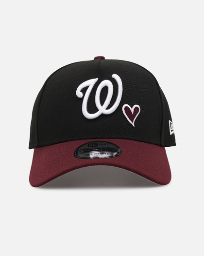 New Era Washington Nationals 'Burgundy Hearts' 9FORTY A-Frame Snapback Black/Maroon