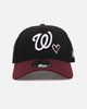 New Era Washington Nationals 'Burgundy Hearts' 9FORTY A-Frame Snapback Black/Maroon