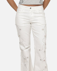 Ed Hardy Women's Jewelled Jeans White