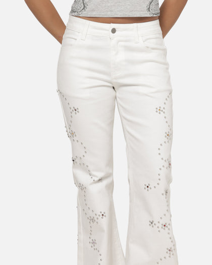 Ed Hardy Women's Jewelled Jeans White