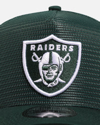 New Era Las Vegas Raiders 'Polychromatic Mesh' 9FORTY A-Frame Snapback Dark Green/White