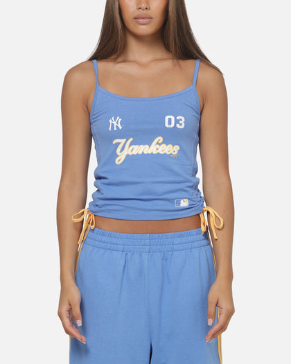 Majestic Athletic Women's New York Yankees Rouched Tank Marina Blue