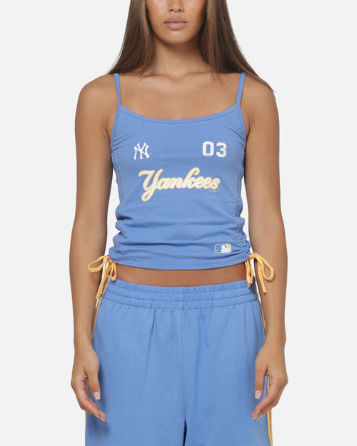 Majestic Athletic Women's New York Yankees Rouched Tank Marina Blue