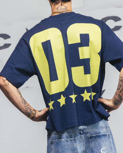 Carre Rally T-Shirt Navy/Yellow