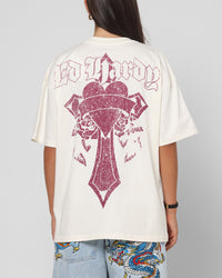 Ed Hardy Sacred Heart T-Shirt Off White