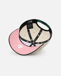 New Era Los Angeles Dodgers 'Pink Satin Hearts Green' 9FORTY A-Frame Snapback Chrome/Dark Green