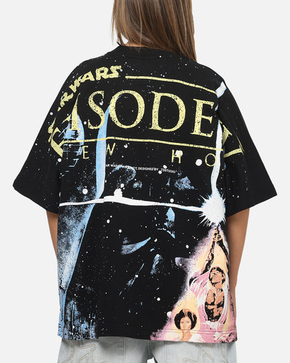 73Studio Star Wars '77 A New Hope All Print T-Shirt Black