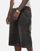 Ed Hardy Dragon Jorts Washed Black