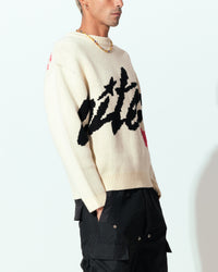 Loiter Spider Knit Sweater Off White