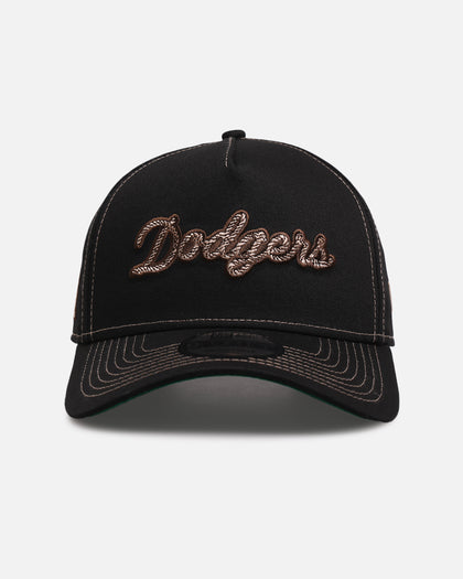 New Era Los Angeles Dodgers 'Rope Script' 9FORTY A-Frame Snapback Black/White