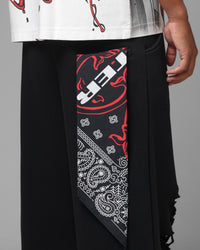 Loiter Destruct Sweat Pants Washed Black