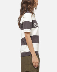 Carre Common Striped Polo Washed Black/Off White