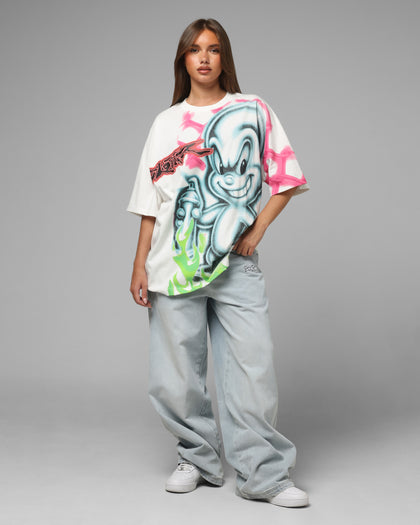 Loiter Airbrush Boxy T-Shirt White