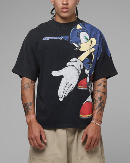Loiter x Sonic The Hedgehog Vintage T-Shirt Black