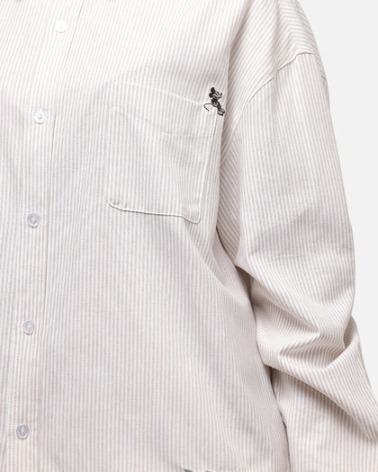 Carre x Disney M&F Long Sleeve Oxford Shirt Ecru/Dark Khaki