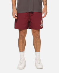 Mitchell & Ness Queensland Maroons Nylon Sport Shorts Maroon