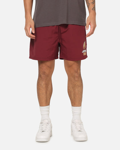 Mitchell & Ness Queensland Maroons Nylon Sport Shorts Maroon