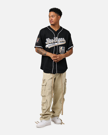 Pro Standard Las Vegas Golden Knights Mesh Button Up Jersey Black