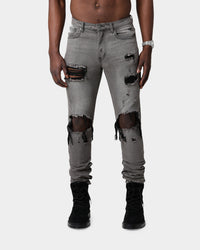 Saint Morta Destroyer Distressed Jeans Vintage Grey