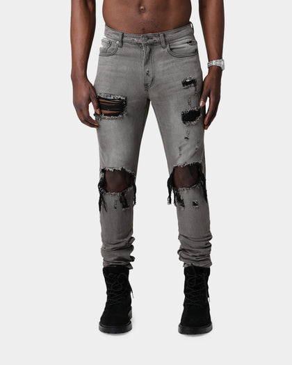 Saint Morta Destroyer Distressed Jeans Vintage Grey