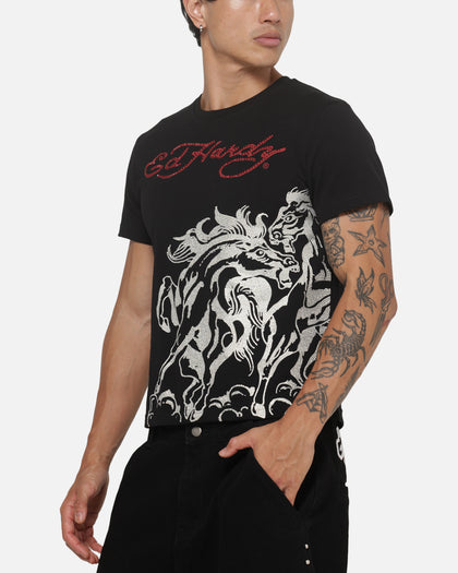 Ed Hardy Stallion T-Shirt Black