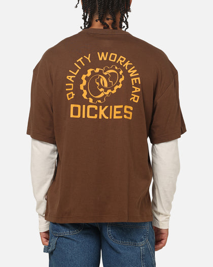 Dickies Payson 2Fer Long Sleeve T-Shirt Brown