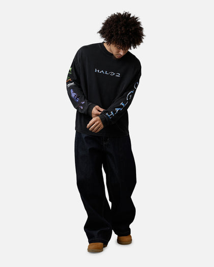 73Studio X Halo 2 Long Sleeve T-Shirt Black Acidwash