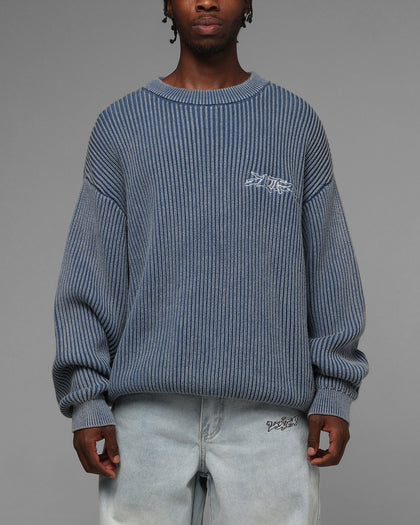 Loiter Star Born Knit Sweater Blue