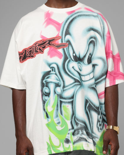 Loiter Airbrush Boxy T-Shirt White