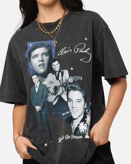 ID Supply Elvis Presley Live In LA T-Shirt Washed Black