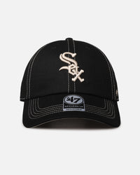 47 Brand Chicago White Sox 'Contrast Stitch' 47 Clean Up Strapback Black/Bone