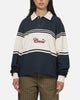 Carre Varsity Long Sleeve Polo Shirt Vintage Navy