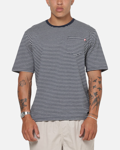 S Double Pocket Stripe T-Shirt Navy Stripe