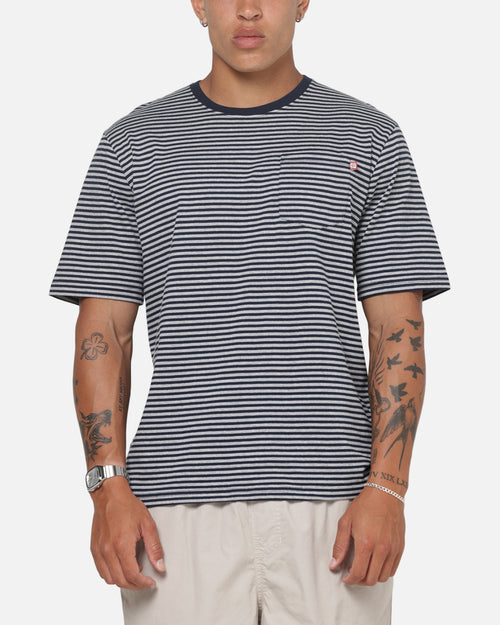 S Double Pocket Stripe T-Shirt Navy Stripe