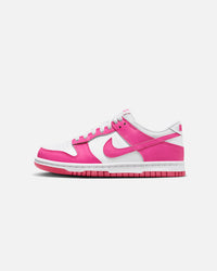 Nike Kids' Dunk Low (GS) White/Laser Fuchsia