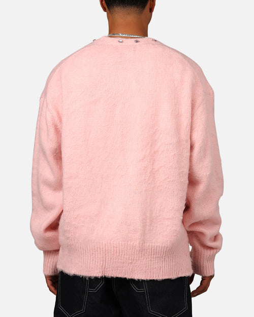 MNML Sky Jewelled Cardigan Sweater Pink