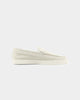 Saint Morta Hemisphere Suede Slip On Loafer White/White