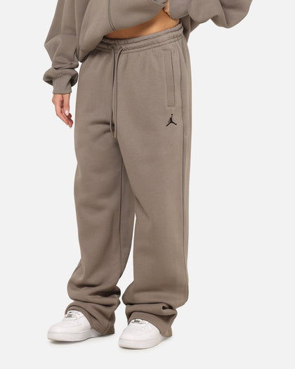 Jordan Jumpman Brooklyn Fleece Oversized Open-Hem Pants Olive Grey/Black