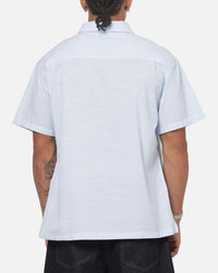 X-Large Oxford Script Button Up Shirt Light Blue