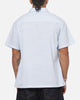 X-Large Oxford Script Button Up Shirt Light Blue