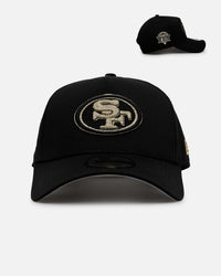 New Era San Francisco 49ers 'Raised Metallic Chainstitch' 9FORTY A-Frame Snapback Black